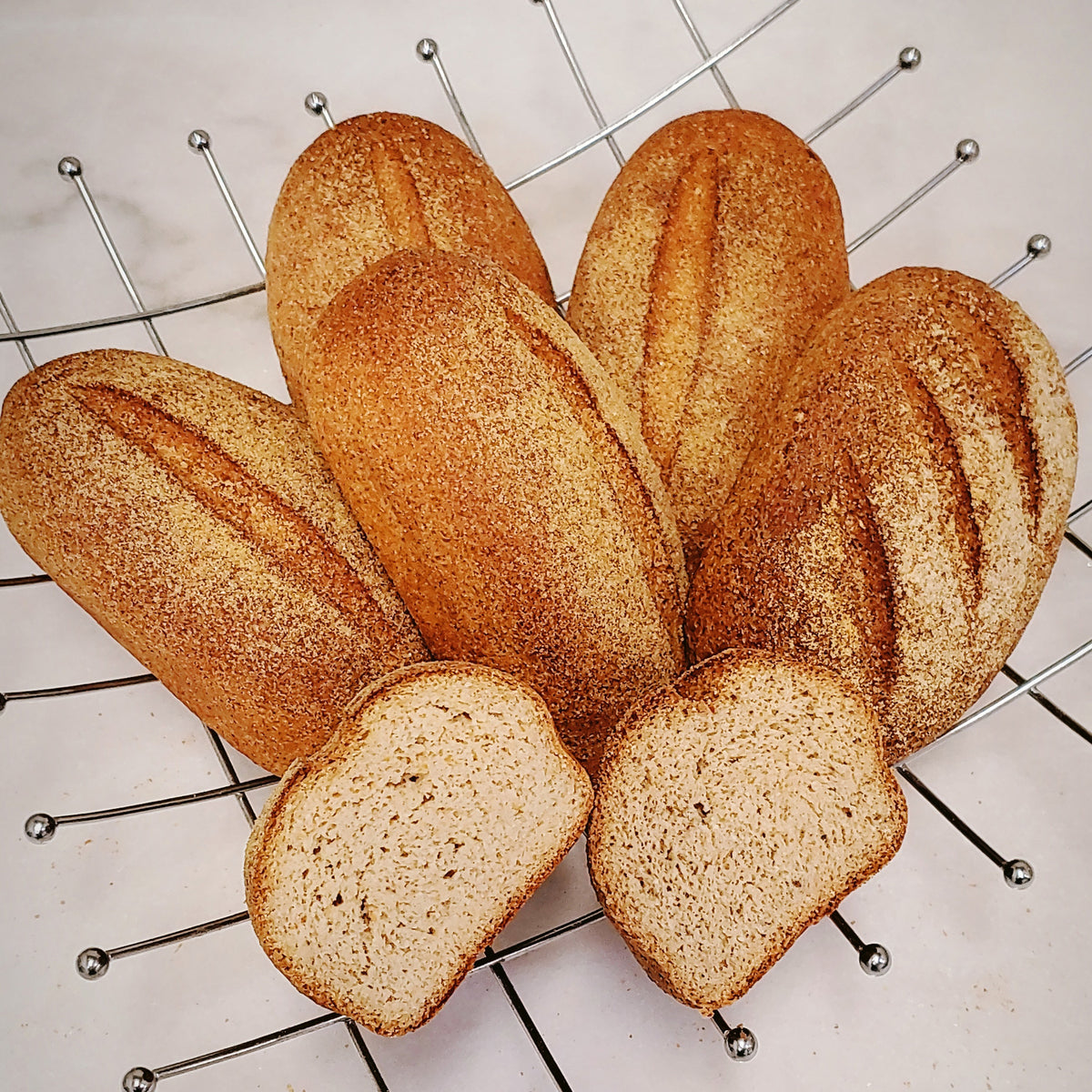 Yez! Artisan Golden Flax Bread - Two artisan loaves - 10 oz each - 20 oz total